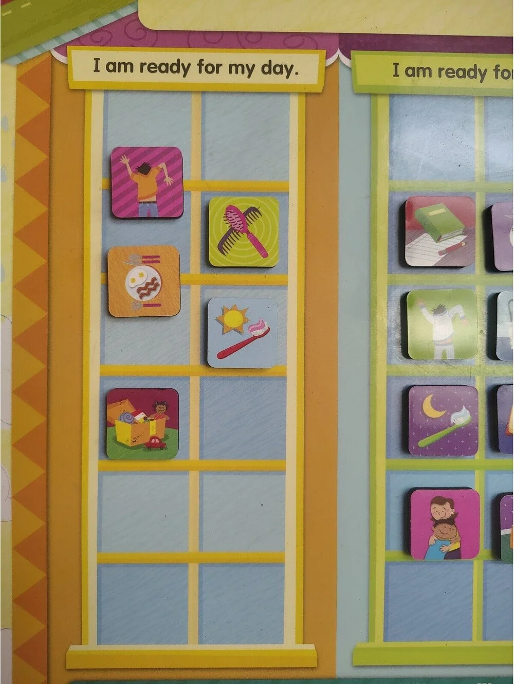Lakeshore Magnetic Whiteboard Routine Chart with Removable Icon Tiles